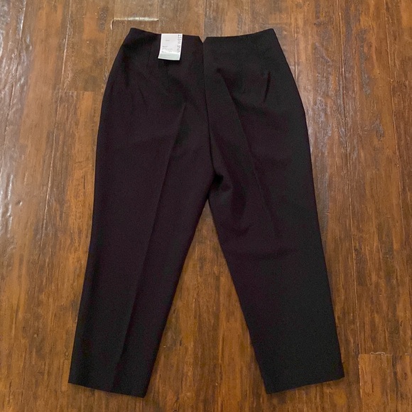 NWT Nine West Black Tapered High Rise Machine Washable Women’s Slacks 12 SHORT - Picture 8 of 11